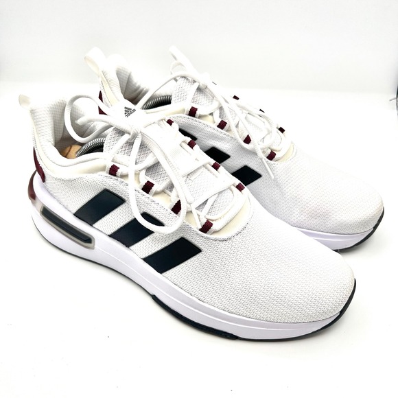 Adidas Racer TR23 Men's Shoes Cloud White/Black/Shadow Red Size 10 Style 789005 - Picture 1 of 5